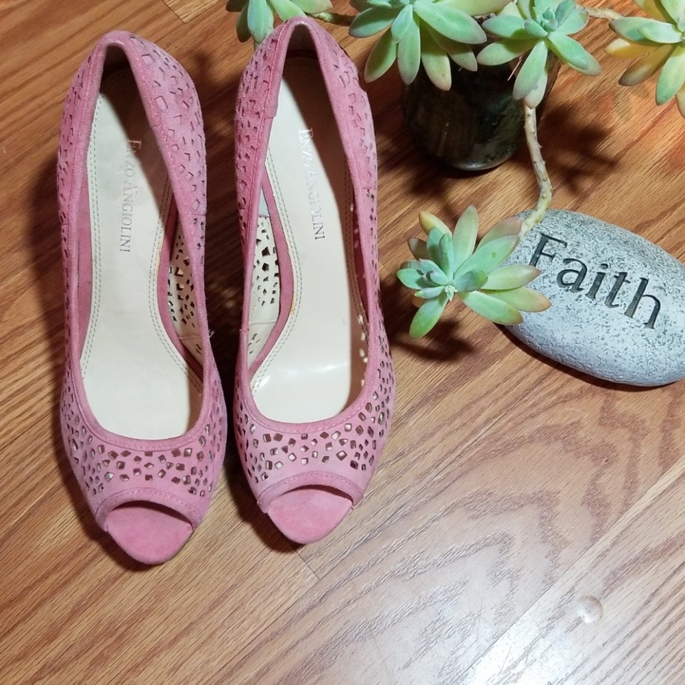 Enzo angiolini pink rose heels 6 1/2